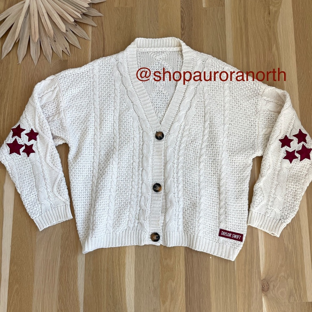 Taylor Swift Red TV Taylor’s Version OG 2021 Button Stars Cardigan Sweater XL/2X